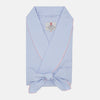 Blue & Pink Poplin Cotton Check Dressing Gown