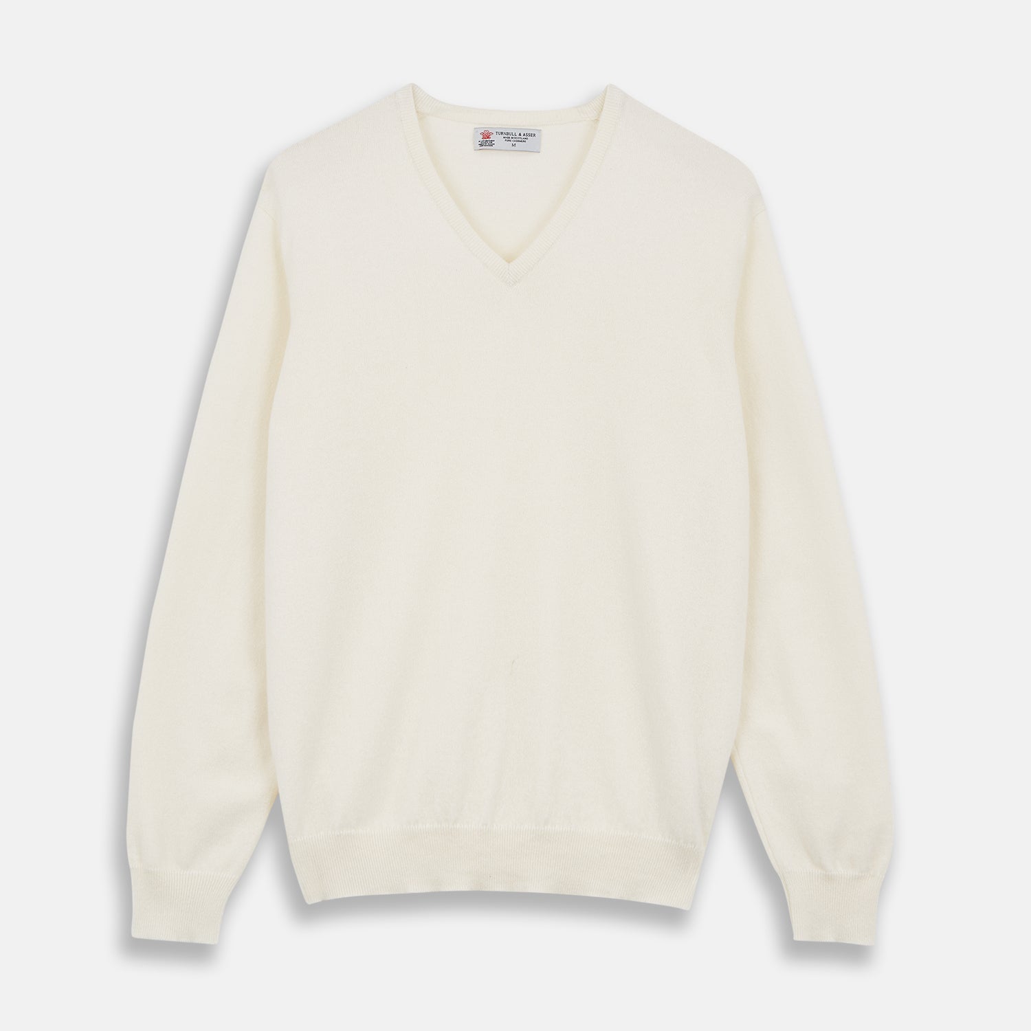 Cream Cashmere V-Neck Jumper