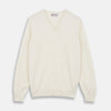 Cream Cashmere V-Neck Jumper
