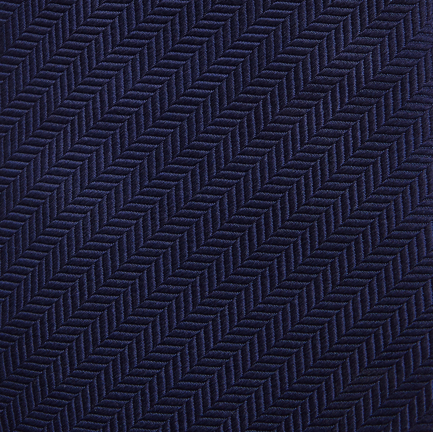 Slim Navy Herringbone Silk Tie