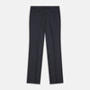 Navy Wool Pleated Jasper Trouser