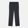 Navy Wool Pleated Jasper Trouser