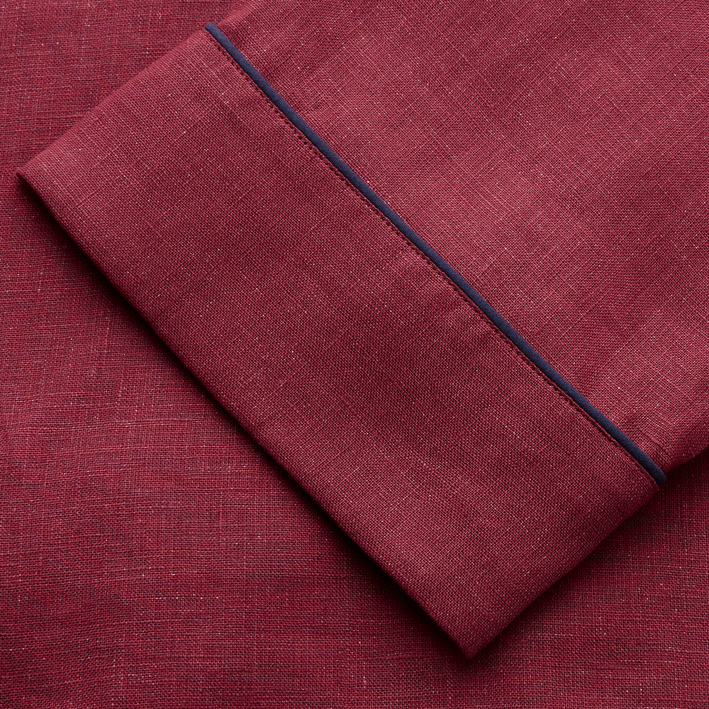 Burgundy Linen Modern Pyjama Set