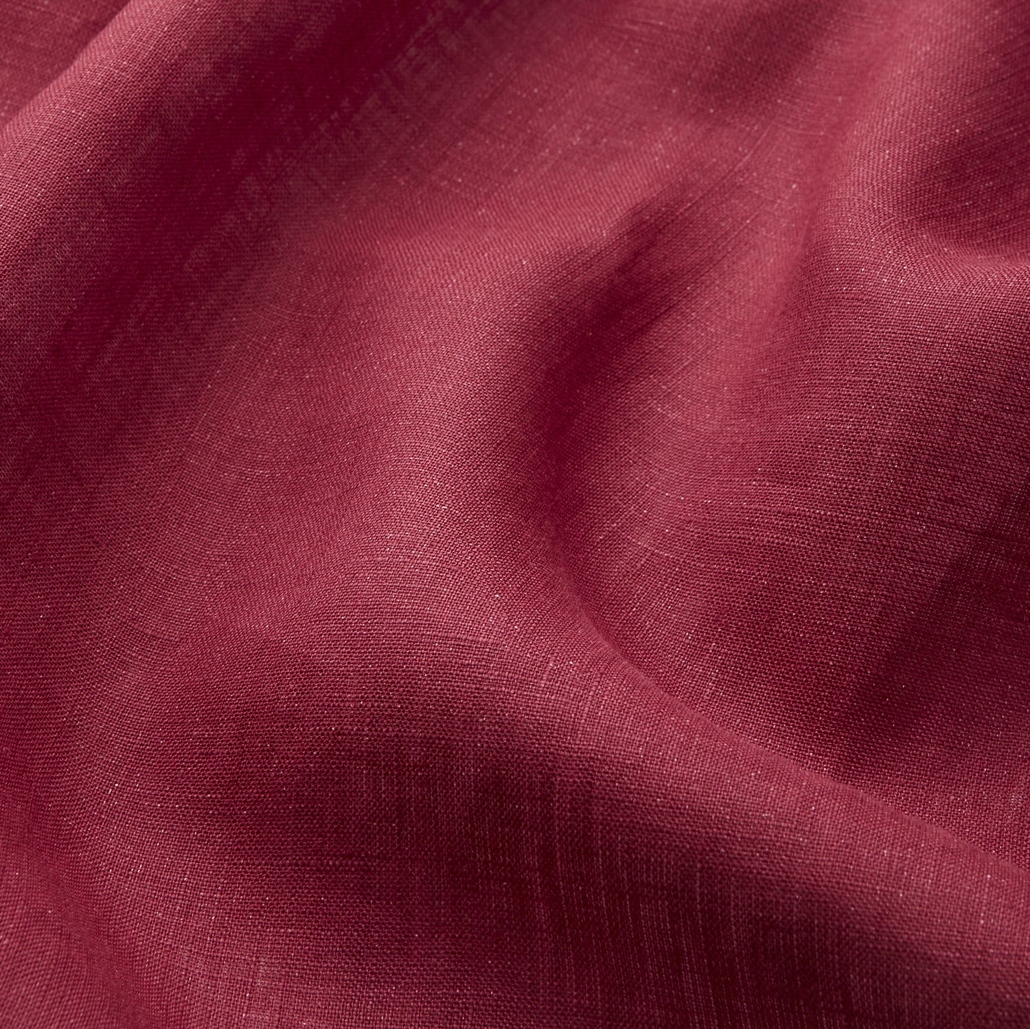 Burgundy Linen Piped Gown