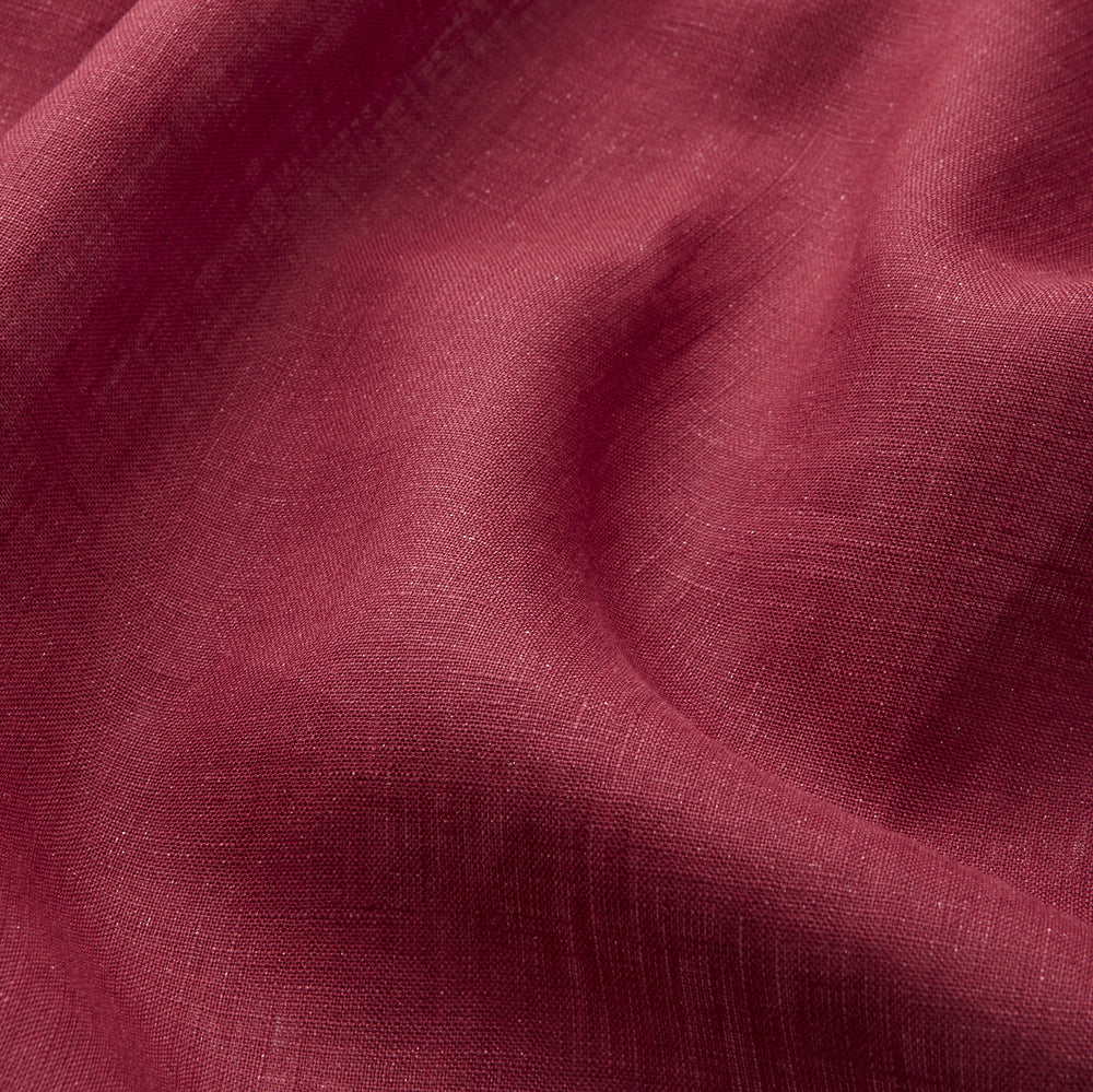 Burgundy Linen Piped Gown