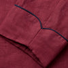 Burgundy Linen Piped Gown