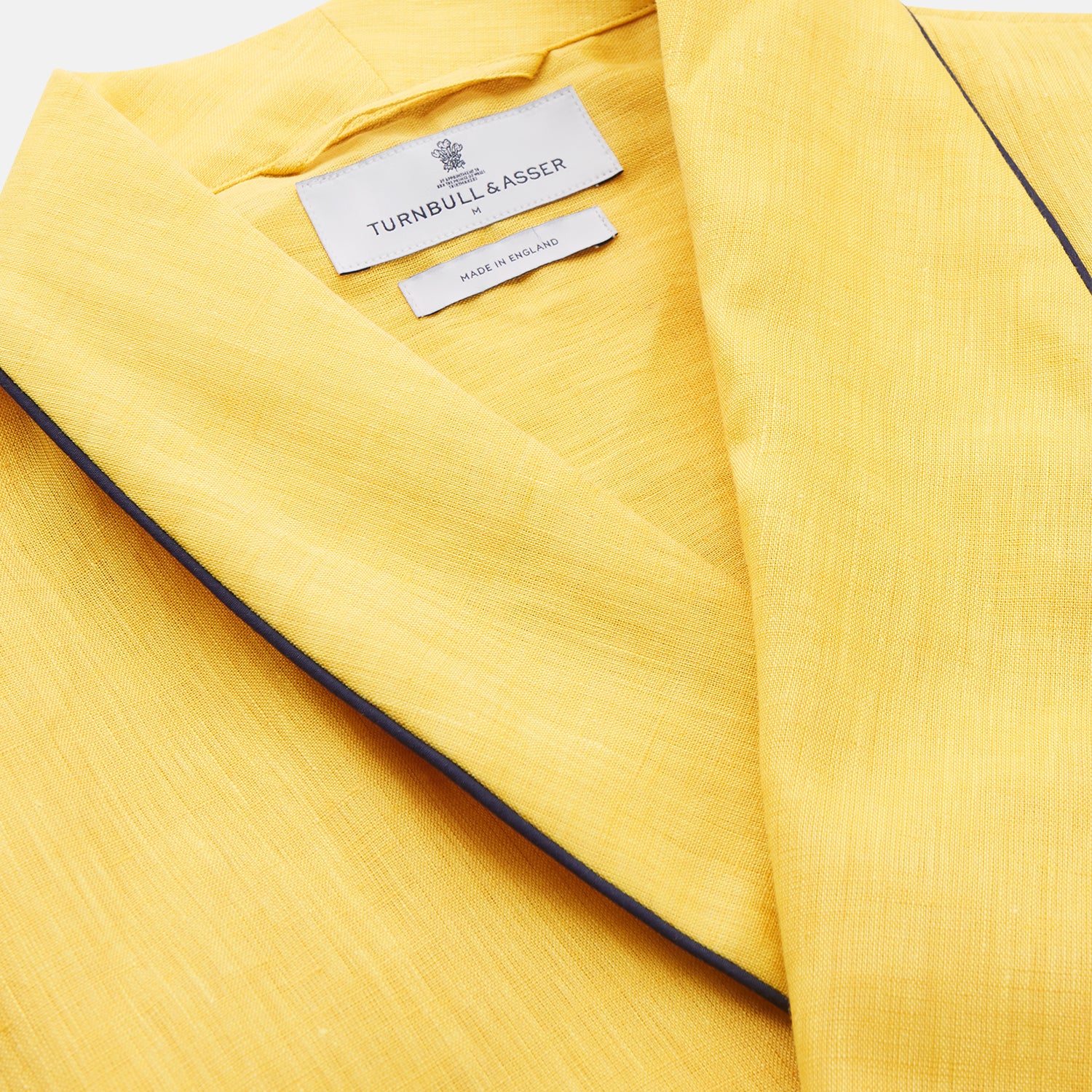 Ochre Linen Piped Gown