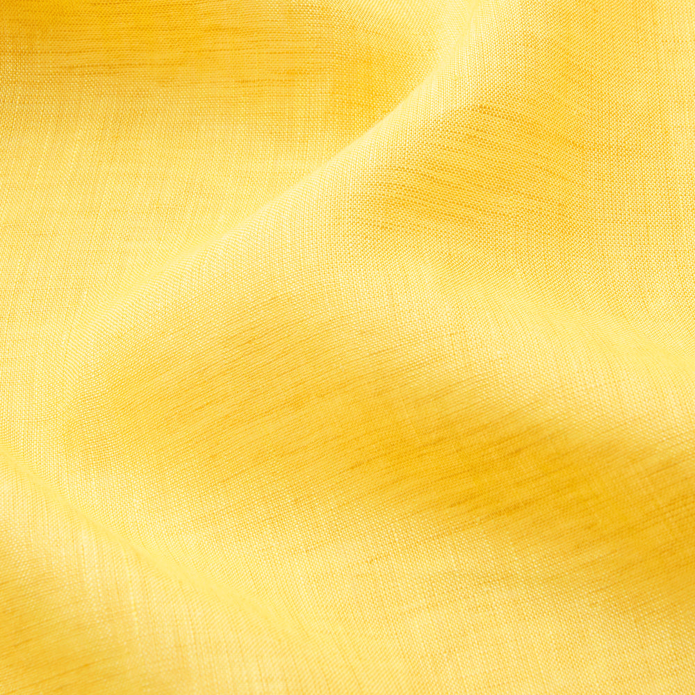 Ochre Linen Piped Gown
