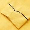 Ochre Linen Piped Gown