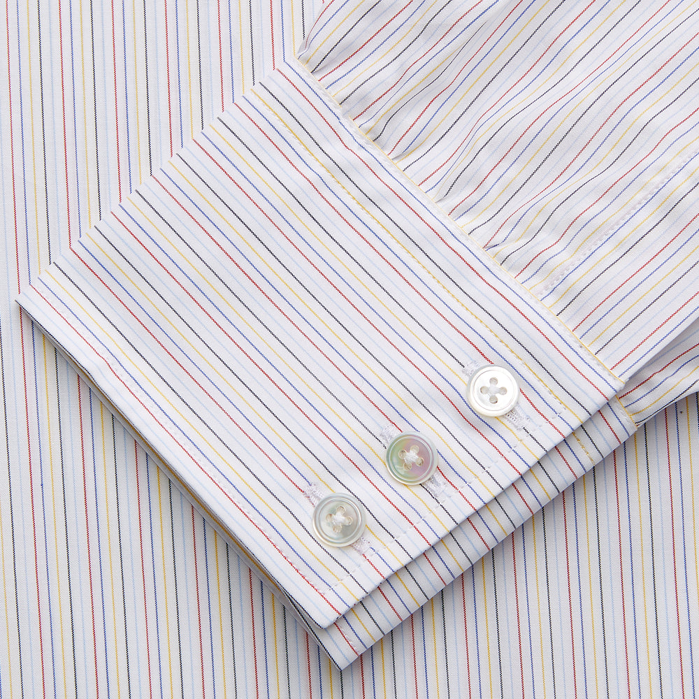 Red Multi Stripe Regular Fit Mayfair Shirt