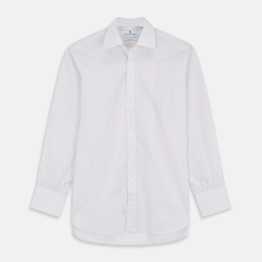 Red Multi Stripe Regular Fit Mayfair Shirt