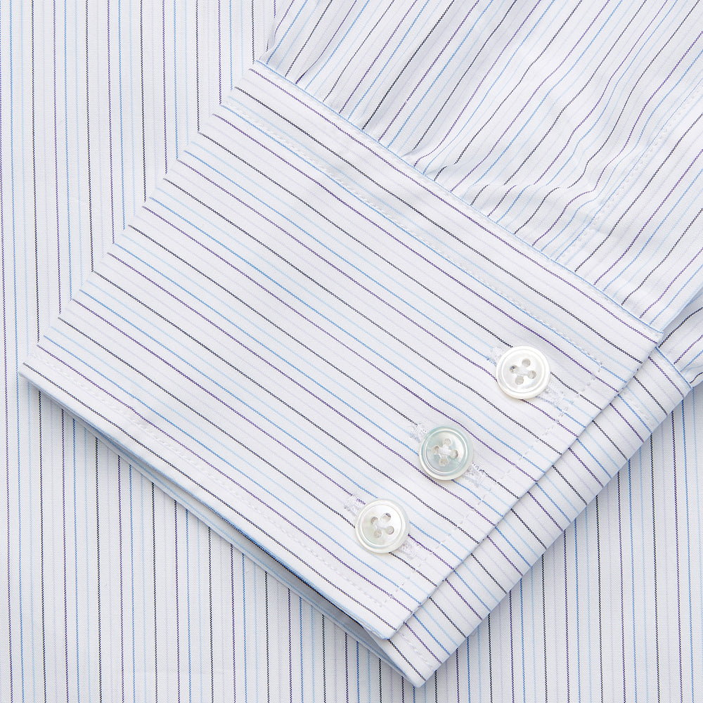 Purple Multi Stripe Regular Fit Mayfair Shirt