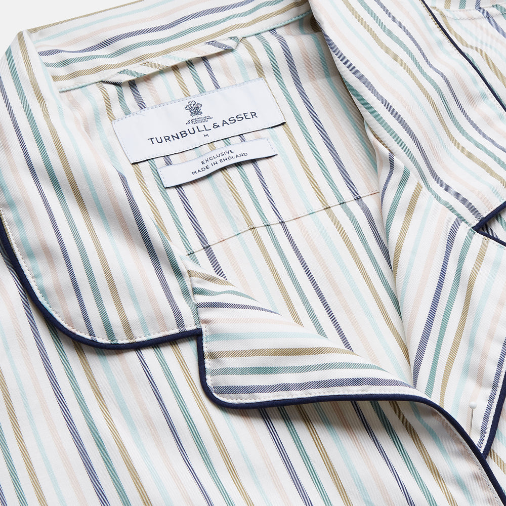 Green Multi Stripe Harriet Women’s Pyjama Set