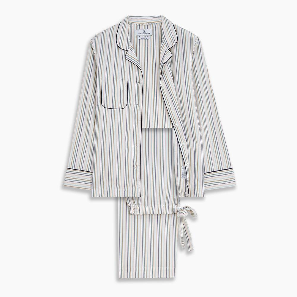 Green Multi Stripe Harriet Women’s Pyjama Set