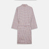 Burgundy Multi Check Cotton Kimono Gown
