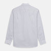 Grey Multi Stripe Tailored Fit Twill Shirt with Kent Collar and 2 Button Cuffs