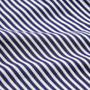 Navy & White Stripe Weekend Fit Shirt with Derby Collar and Single Button Cuffs
