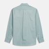 Green Weekend Fit Shirt with Long Point Collar and Single Button Cuffs