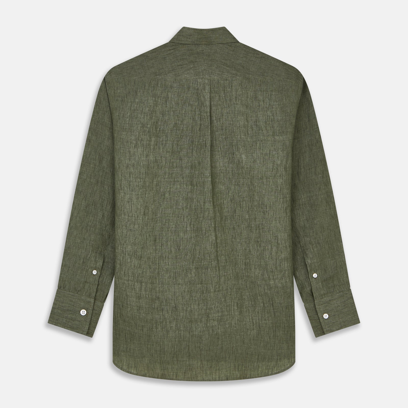 Sage Green Linen Weekend Fit Finch Shirt