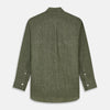 Sage Green Linen Weekend Fit Finch Shirt