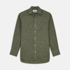 Sage Green Linen Weekend Fit Finch Shirt