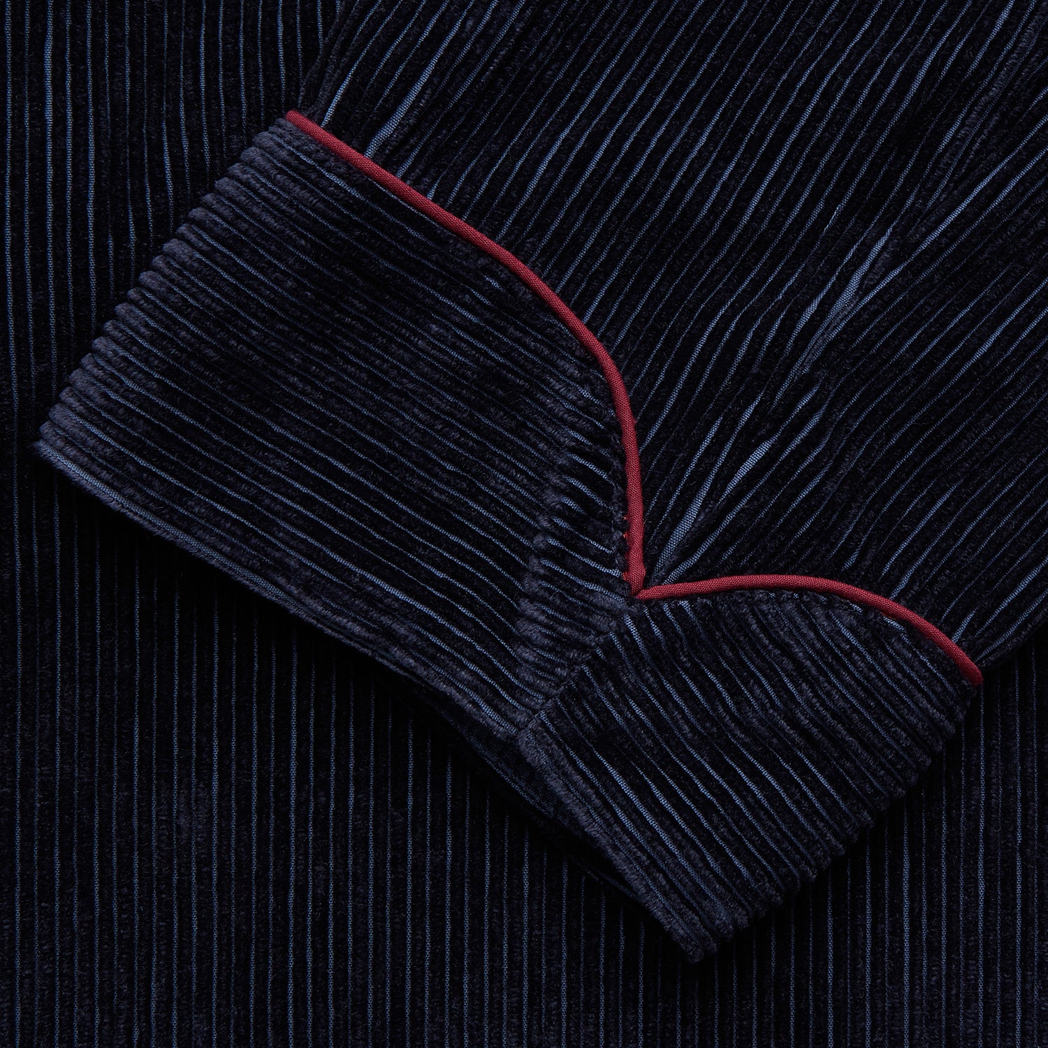 Navy Linen & Cotton Cord Gown