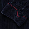 Navy Linen & Cotton Cord Gown