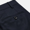 Navy Wool Pleated Jasper Trouser
