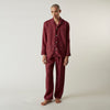 Burgundy Linen Modern Pyjama Set