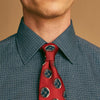 Red Shadow Spot Printed Silk Tie