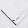 White Piped Cotton Nightshirt