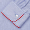 Blue Piped End-on-End Cotton Nightshirt