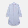 Blue Piped End-on-End Cotton Nightshirt