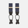Navy & White Small Spot Adjustable Silk Braces