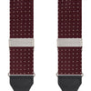 Burgundy Small Spot Adjustable Silk Braces