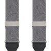 Silver Paisley Adjustable Silk Braces