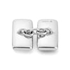 Reversible Monochrome Sterling Silver Rectangular Cufflinks