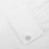 White Sterling Silver Mother-of-Pearl Button Cufflinks