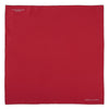 Red and White Piped Silk Pocket Square
