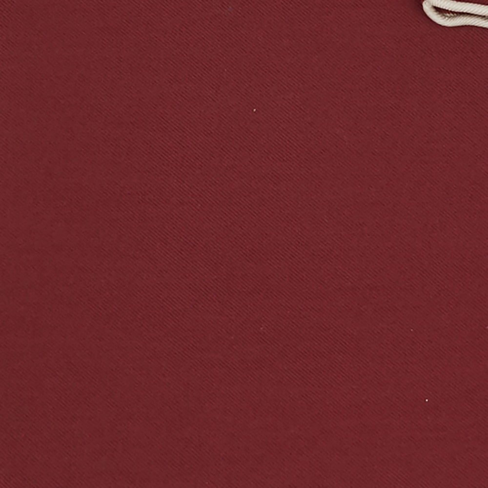 Burgundy and White Piped Silk Pocket Square