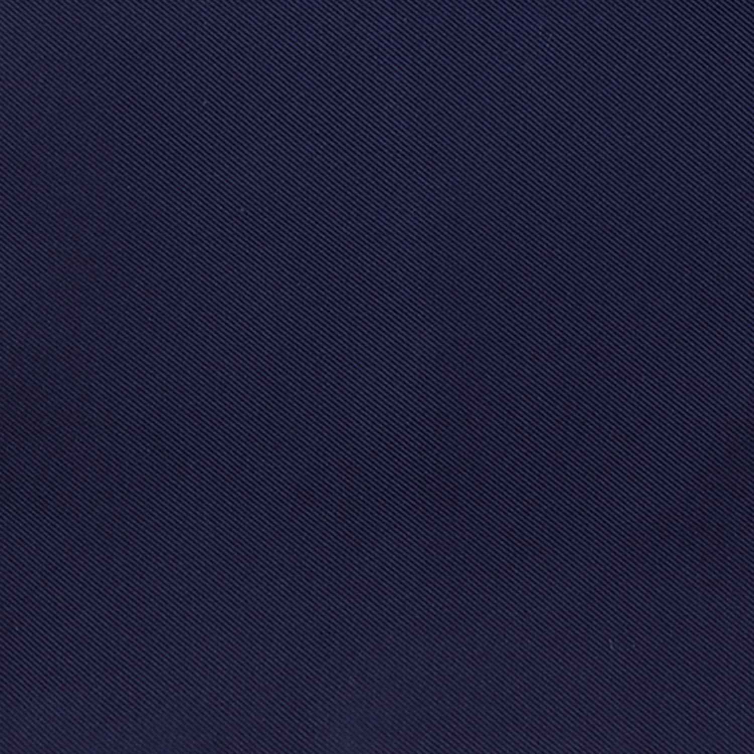 Navy and White Piped Silk Pocket Square