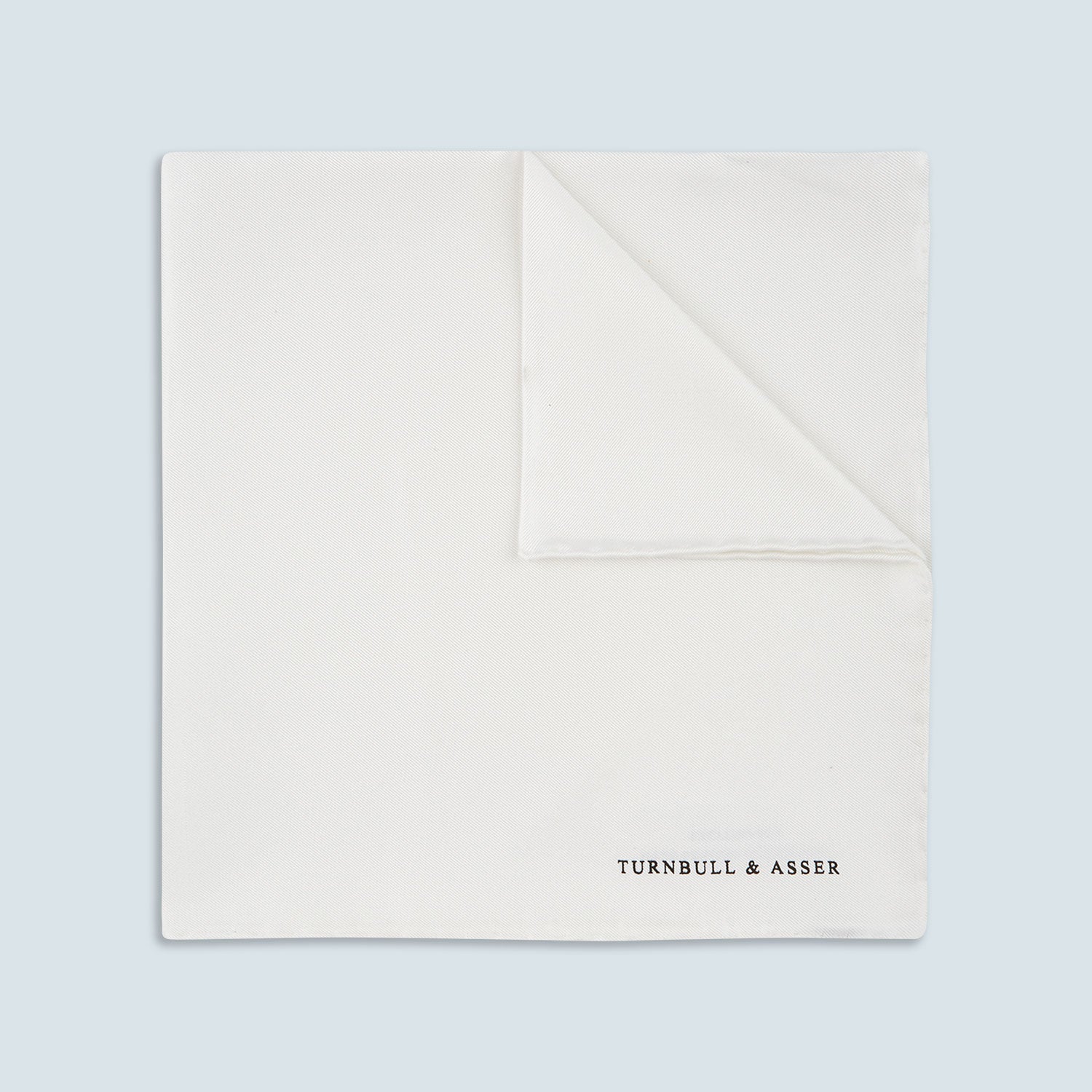 White Piped Silk Pocket Square