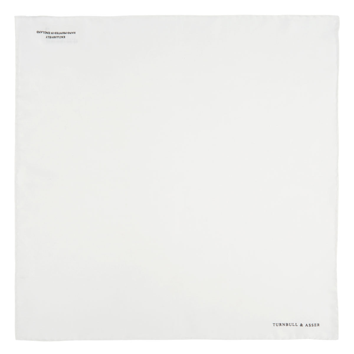 White Piped Silk Pocket Square