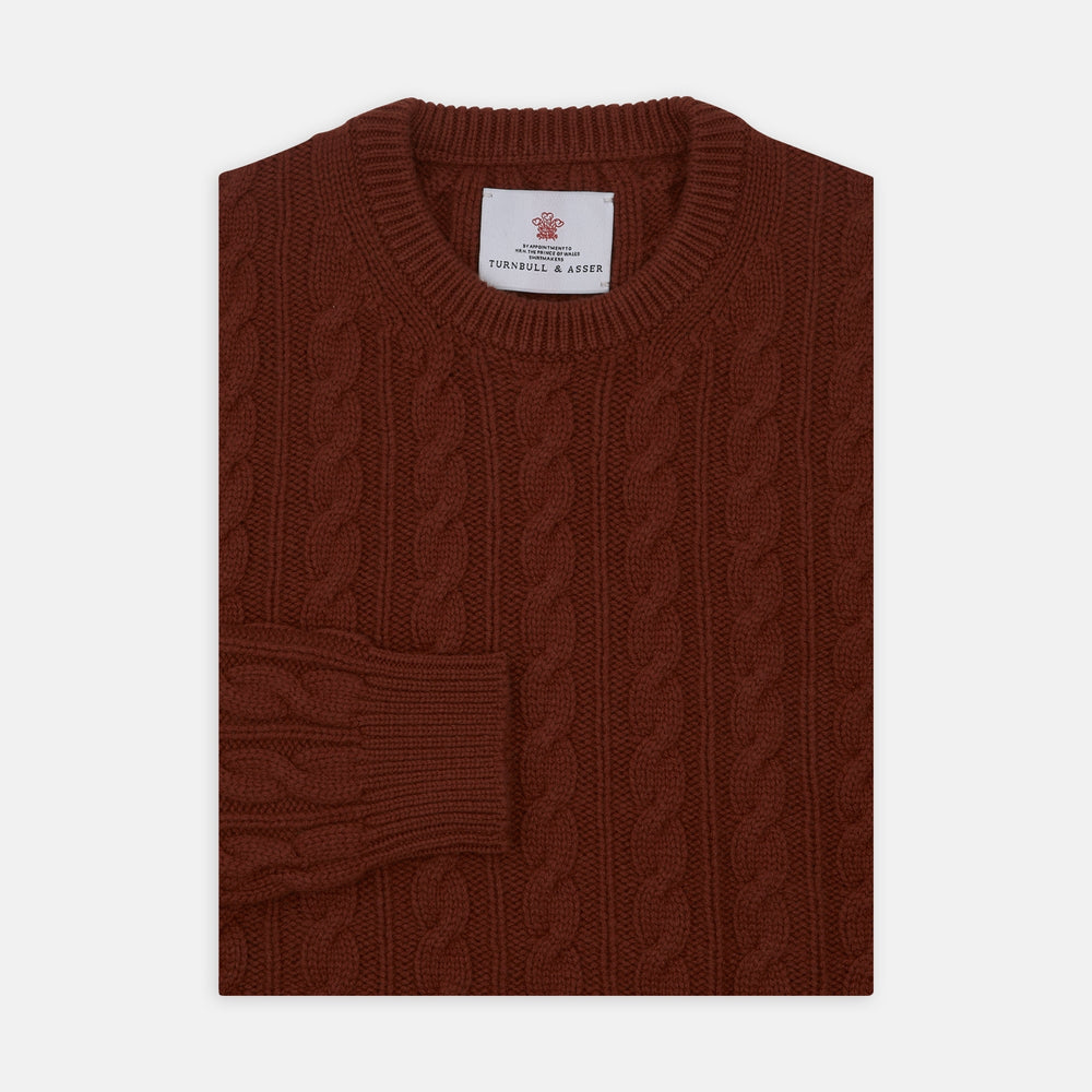Harissa Crew Neck Cable Knit Cashmere Jumper