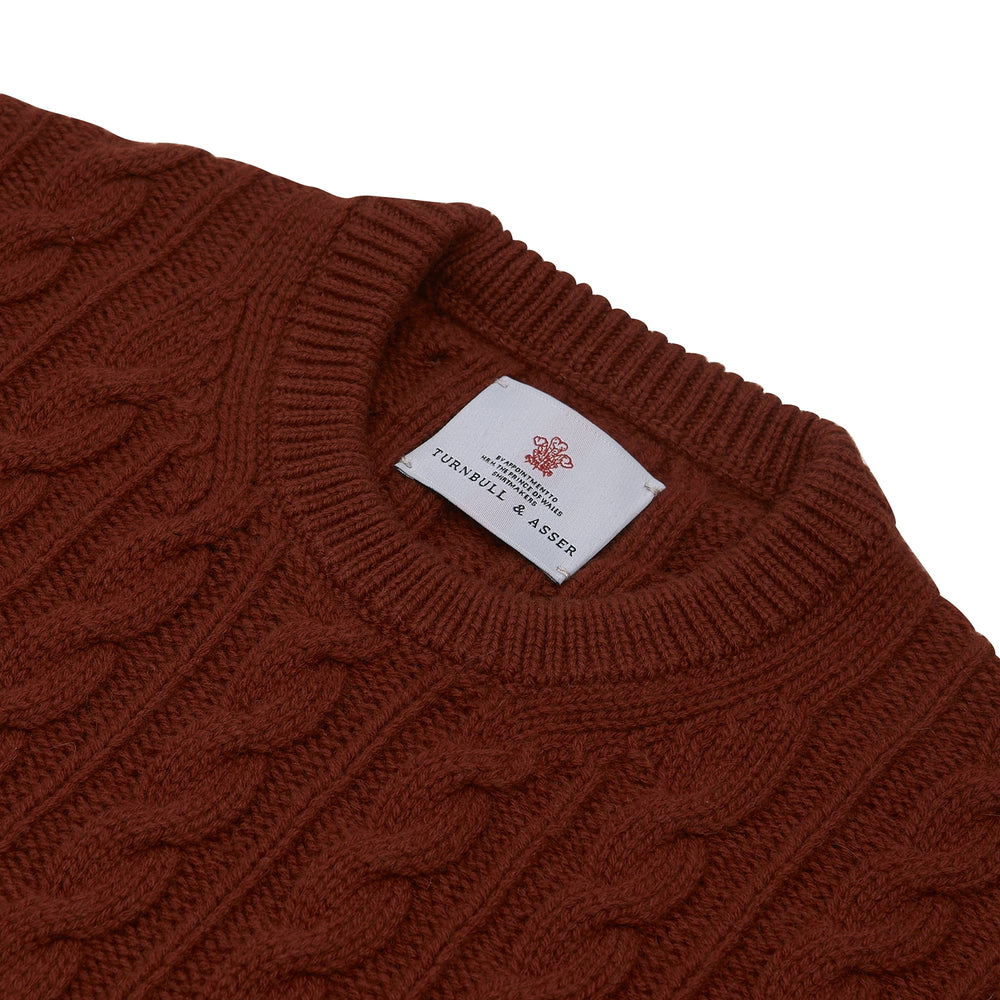 Harissa Crew Neck Cable Knit Cashmere Jumper