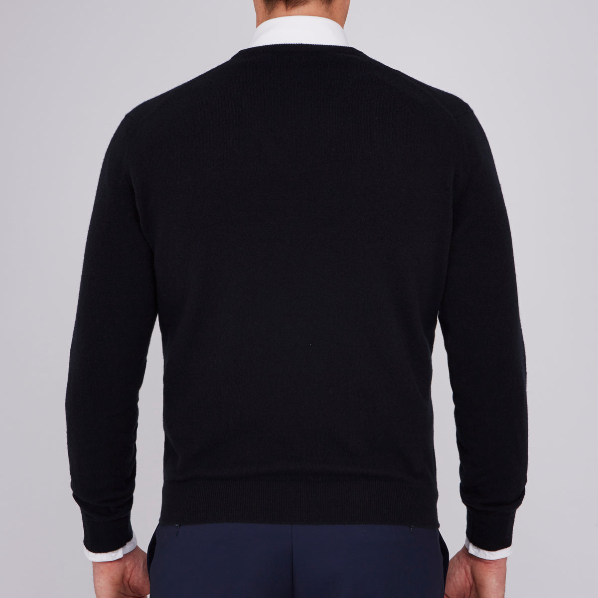 Black V-Neck Cashmere Jumper