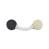 Reversible Onyx and Mother-of-Pearl Bulb Sterling Silver Cufflinks