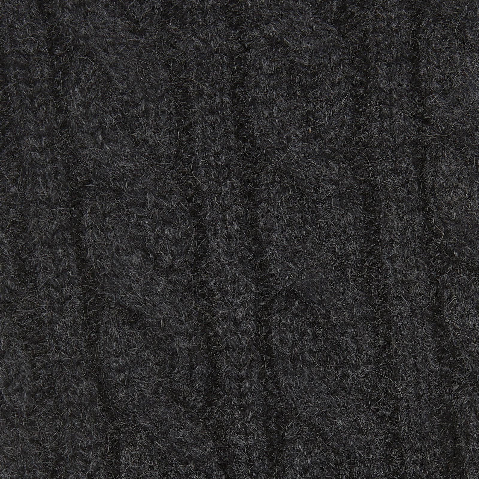Charcoal Cable Knit Cashmere Socks
