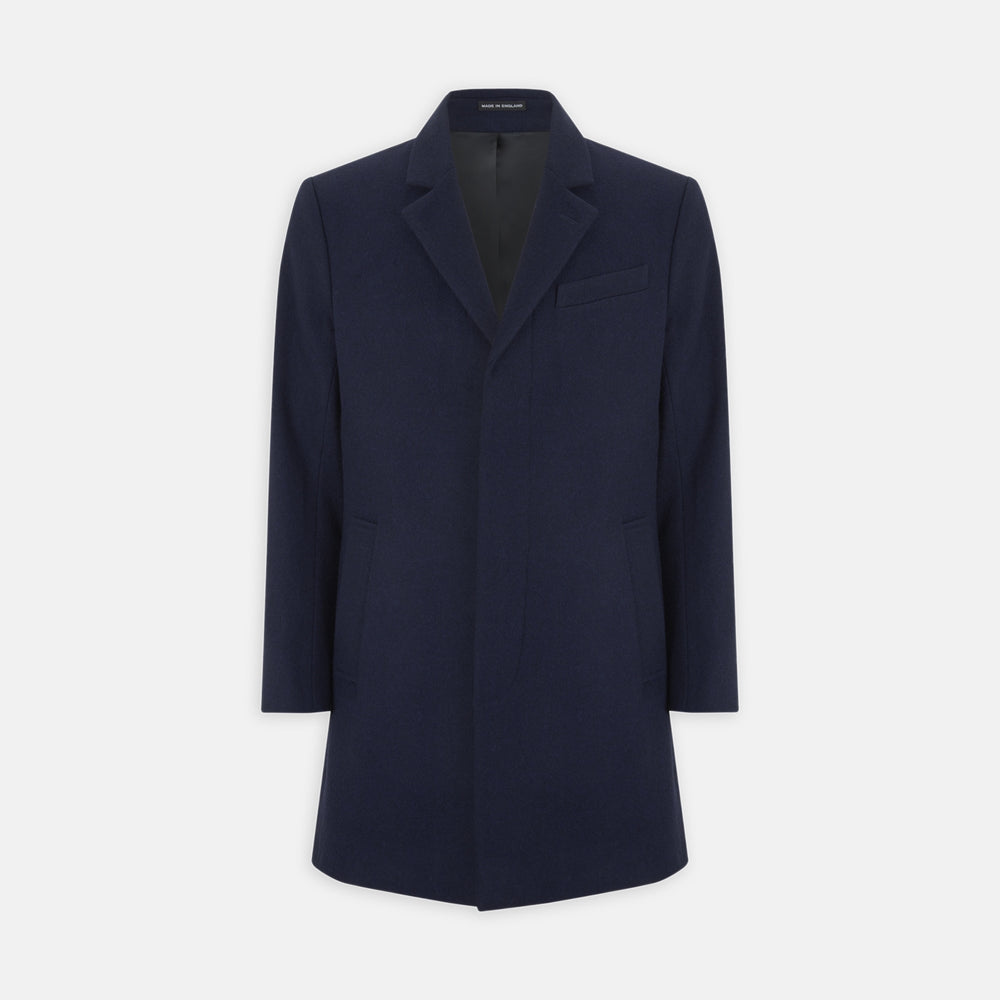 Navy Lambswool Irving Coat
