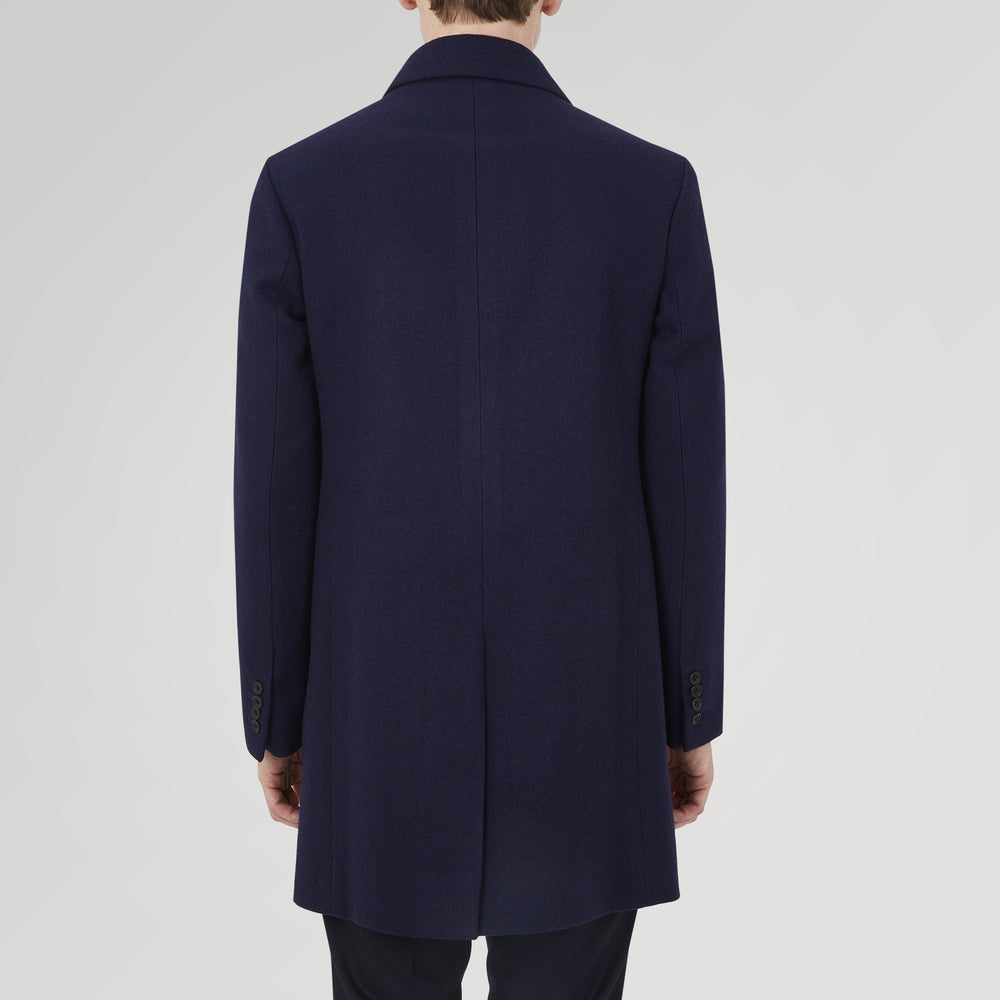 Navy Lambswool Irving Coat